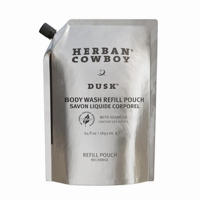 Herban Cowboy Body Wash, Rich Cologne Scent, Enhanced with Plant-Powered Ingredients, Vegan Body Wash (Dusk, 64 Ounce Full Refill Pouch)