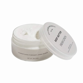 Hillhouse Naturals Fresh Linen 8oz. Body Butter Ultra-Moisturizing,Renewing, Deep Hydration For Dry Skin. Blend of lemon and orange interwoven with bergamot, rose, jasmine and musk. Made in the USA