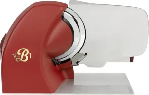 Home Line Plus 250 Food Slicer | Matte Finish | 10" Chromed Steel Blade | Adjustable Thickness | Premium Electric Slicer for Prosciutto, Cold Cuts, Cheese, Bread, Veggies & more (Red)