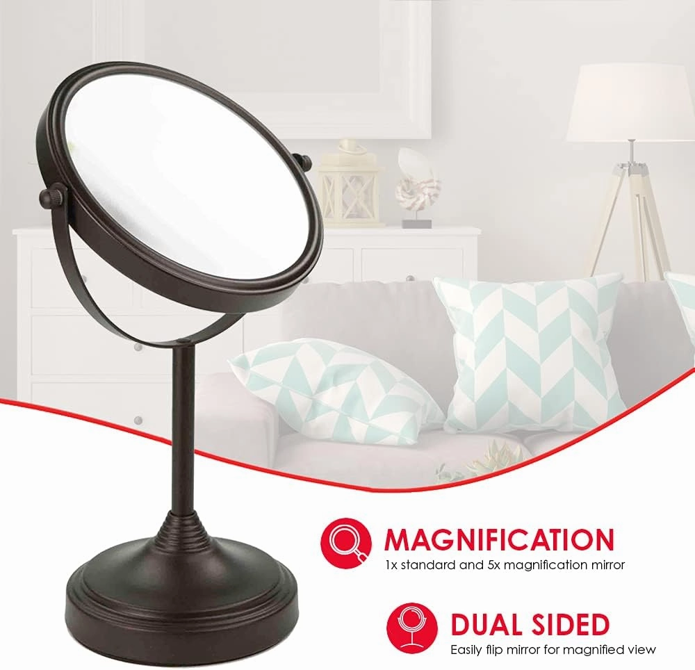 Home Basics Elizabeth BRON Cosmetic Mirror, Bronze