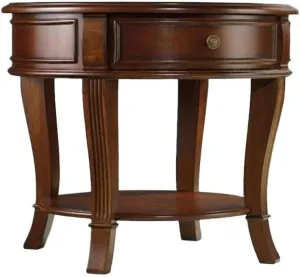 Hooker Furniture Brookhaven Round Lamp Table in Distressed Clear Cherry