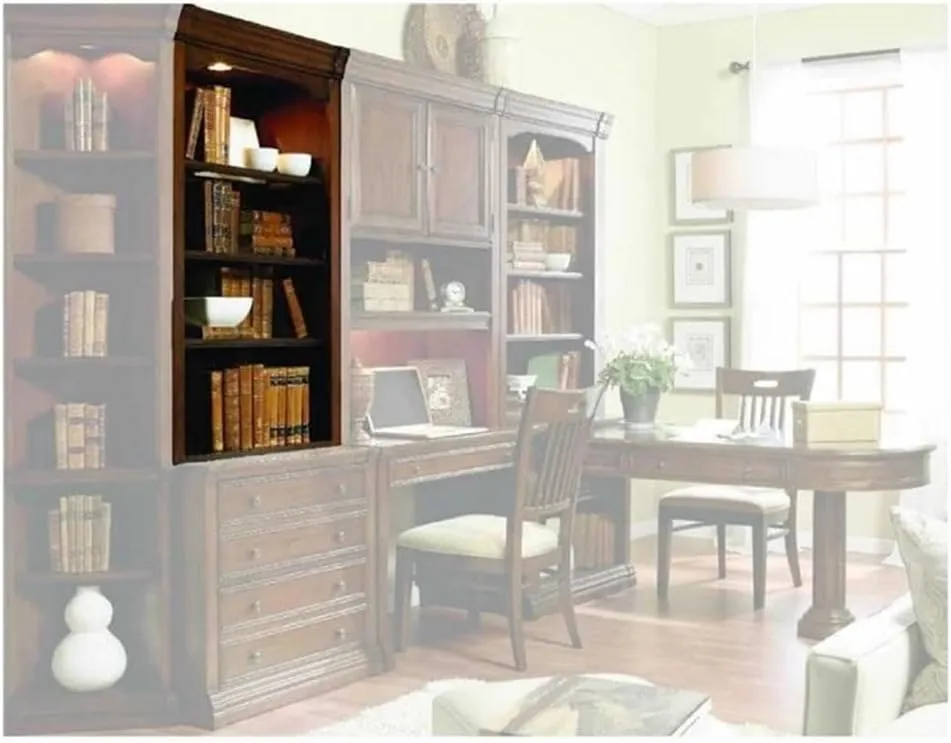 Hooker Furniture Cherry Creek Solid Wood Open Hutch in Distressed/Medium Brown