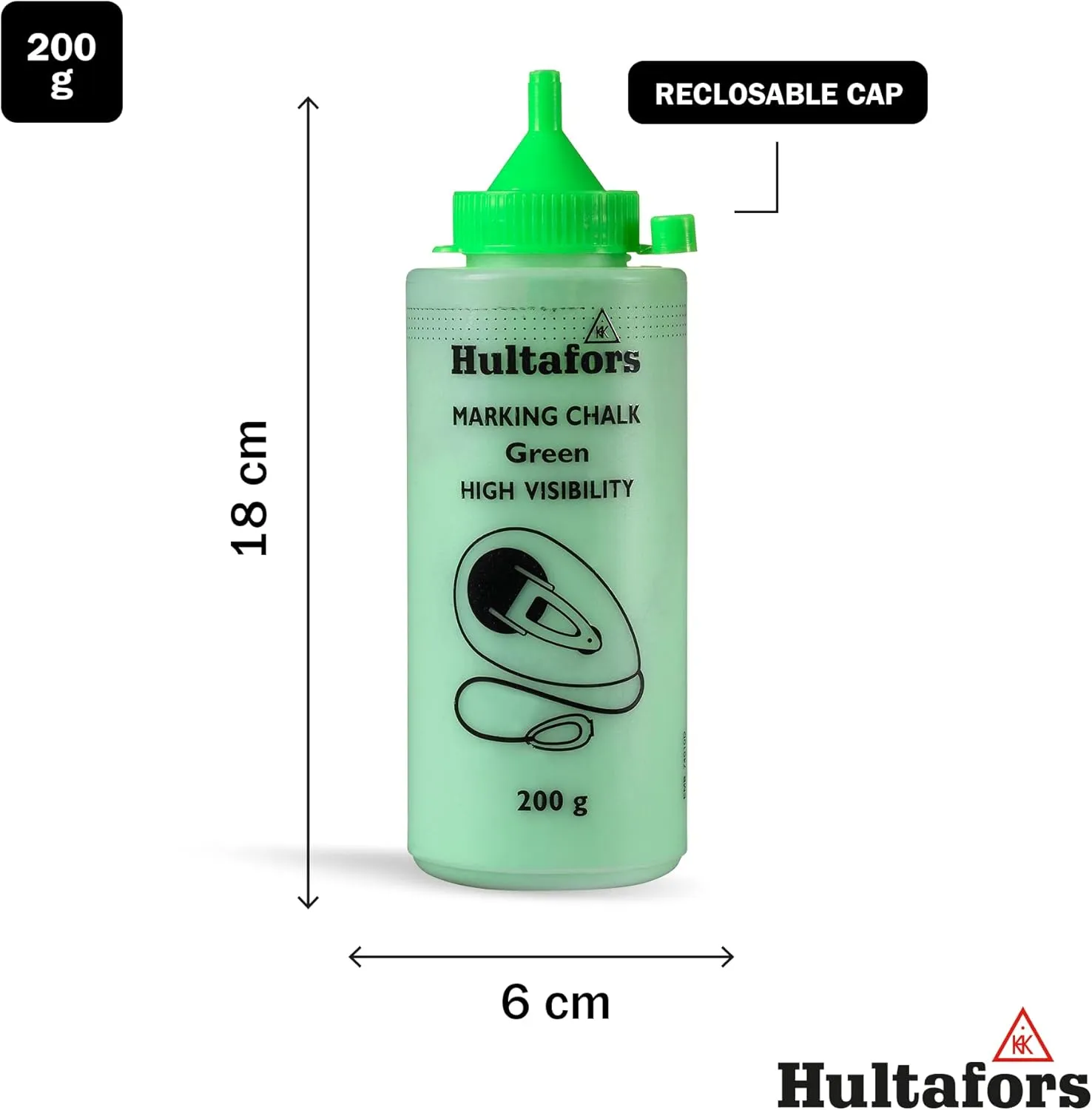 Hultafors 652733 "H. V Green 200" Chalkline Chalk - Green