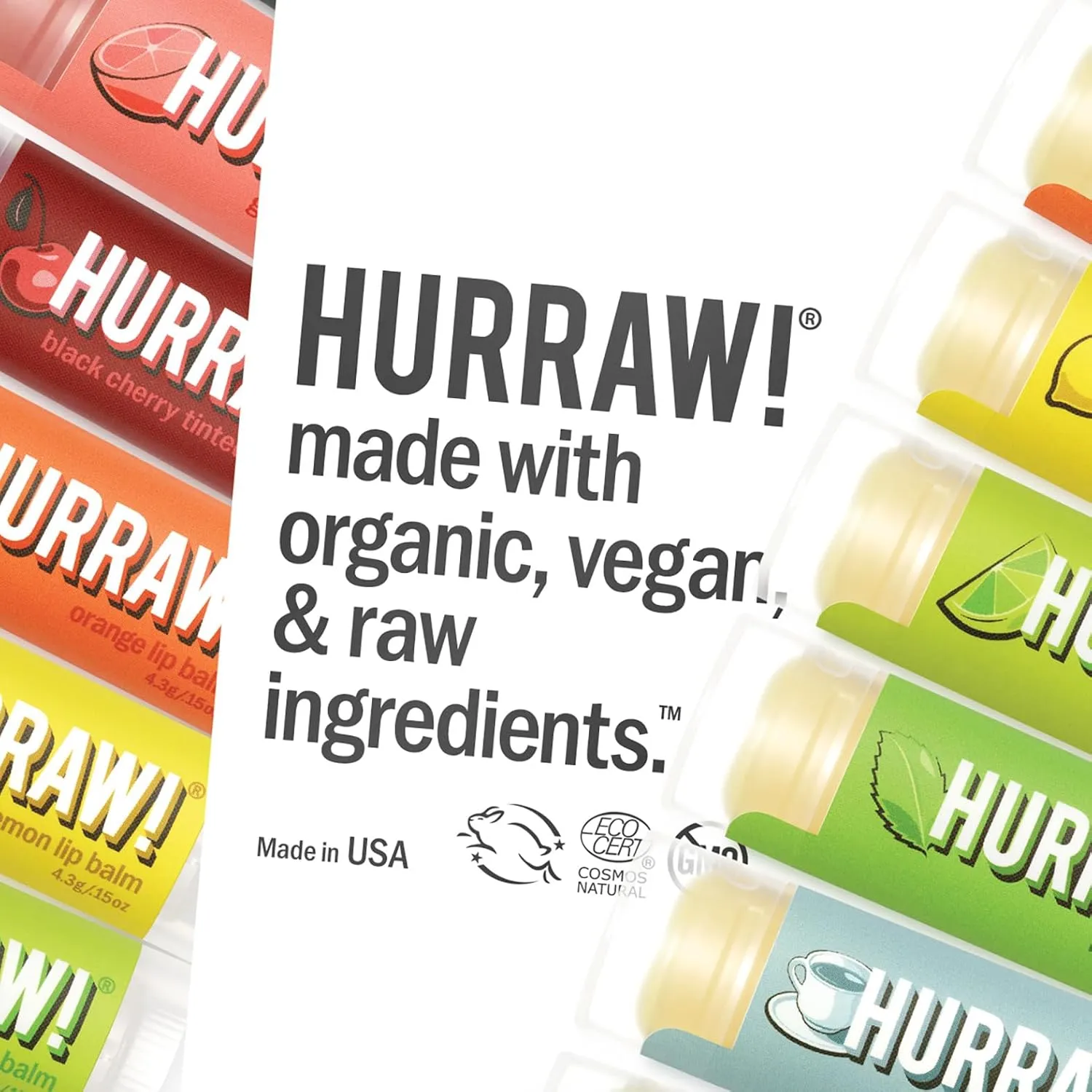 Hurraw! Coconut Lip Balm, 3 Pack: Organic, Certified Vegan, Cruelty and Gluten Free. Non-GMO, 100% Natural Ingredients. Bee, Shea, Soy and Palm Free. Made in USA