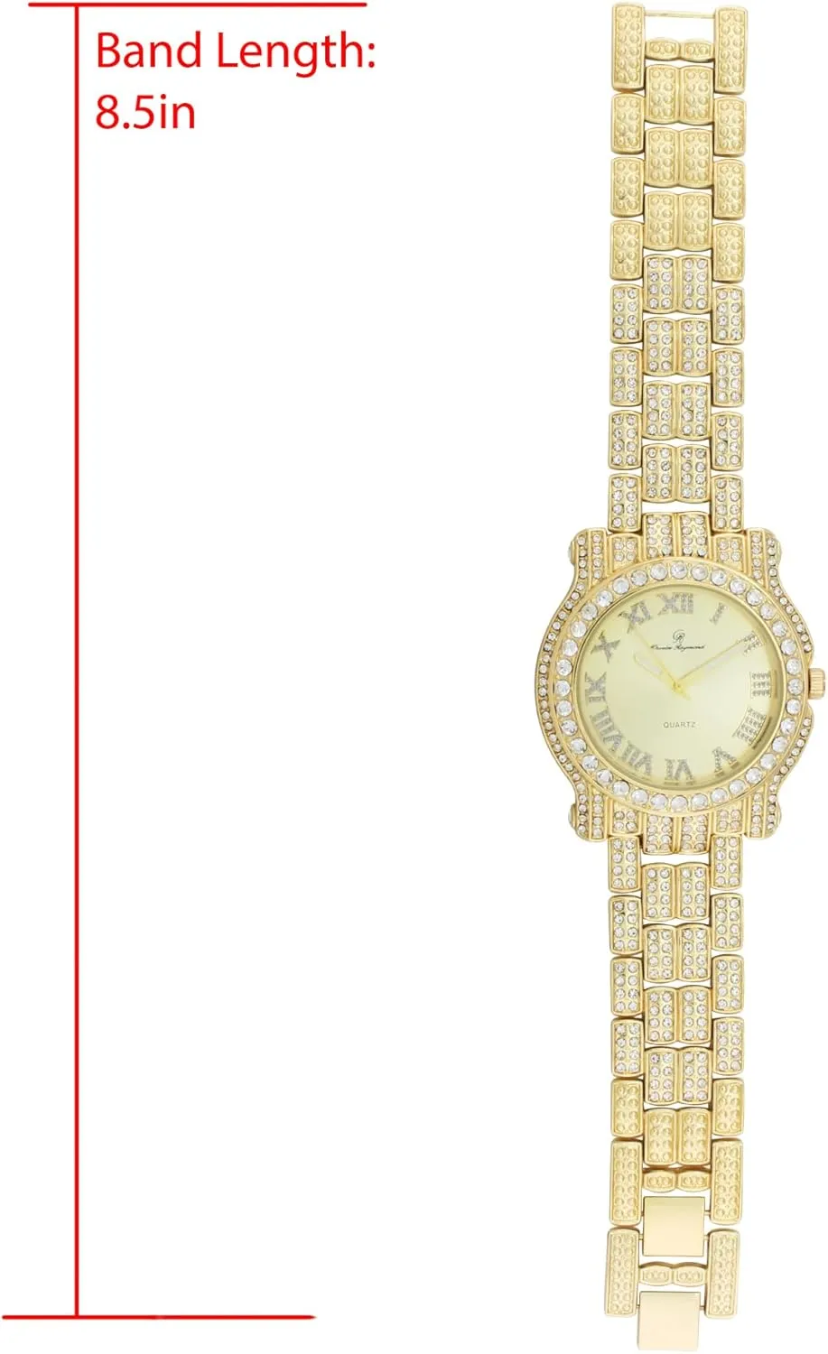 Ice on Blast! Bling'ed Out Hip Hop Rolly Looks w/Ice on Watch & Jewelry -Your Choice of Matching Zig Zag Bling'ed Out Necklace Set or Necklace & Bracelet Set - ZZ Sets
