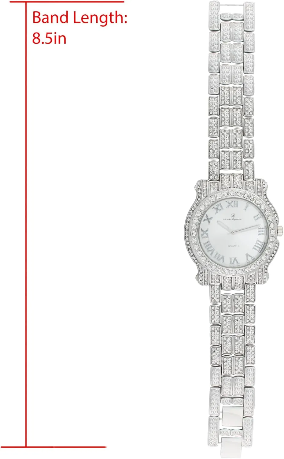 Ice on Blast! Bling'ed Out Hip Hop Rolly Looks w/Ice on Watch & Jewelry -Your Choice of Matching Zig Zag Bling'ed Out Necklace Set or Necklace & Bracelet Set - ZZ Sets