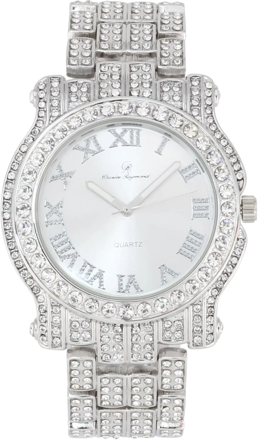 Ice on Blast! Bling'ed Out Hip Hop Rolly Looks w/Ice on Watch & Jewelry -Your Choice of Matching Zig Zag Bling'ed Out Necklace Set or Necklace & Bracelet Set - ZZ Sets