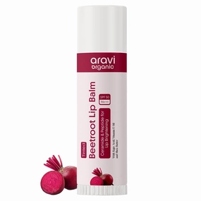 IIAa_ravi Organic Beetroot Tinted Lip Balm SPF 50 PA    | For Dark & Pigmented Lips | Hydrates Dry & Chapped Lips | Soft,Glossy Lips for Men & Women | 5g