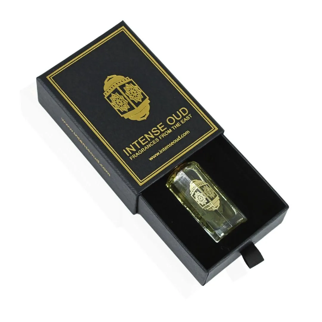 INTENSE OUD Vanilla Musk Long Lasting Arabian Perfume Oils for Women 12ML (0.40 OZ) Fragrance Oil with Chocolate, Rose, Creamy Vanilla & Soft Musk Notes - Concentrated Perfume Oil in Black Gift Box