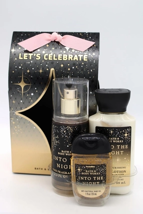 Into the Night (Let's Celebrate), Bath and Body, Travel Size 3 Piece Gift Set
