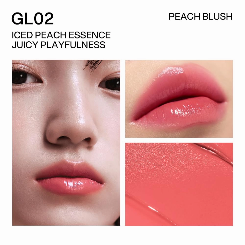 INTO YOU Glow Balm-in Lipstick, Sheer and Hydrating Tinted Lip Stain, Bare-skin Feel and Mirror-like Finish with Long Lasting Lightweight Texture(GL02)