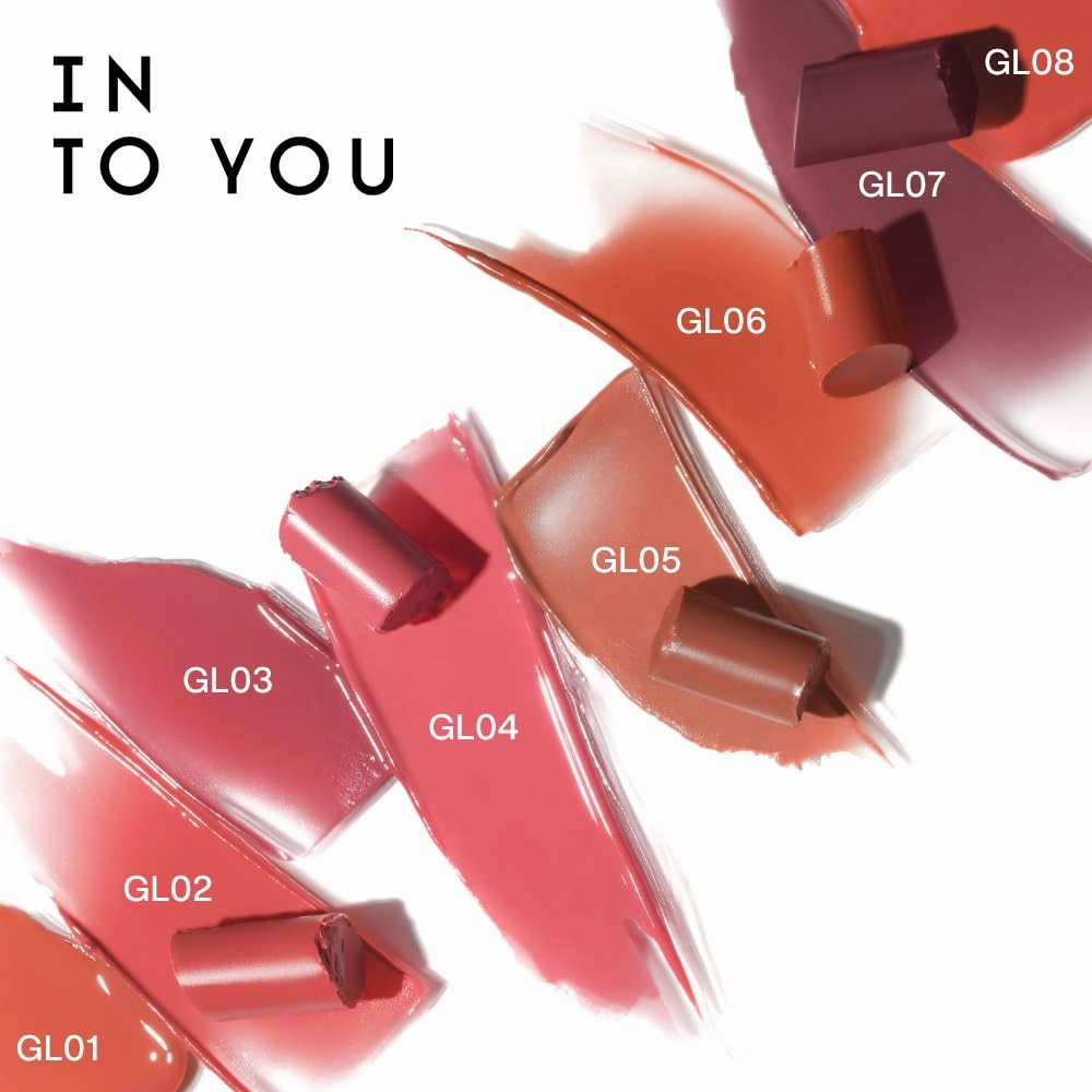 INTO YOU Glow Balm-in Lipstick, Sheer and Hydrating Tinted Lip Stain, Bare-skin Feel and Mirror-like Finish with Long Lasting Lightweight Texture(GL07)
