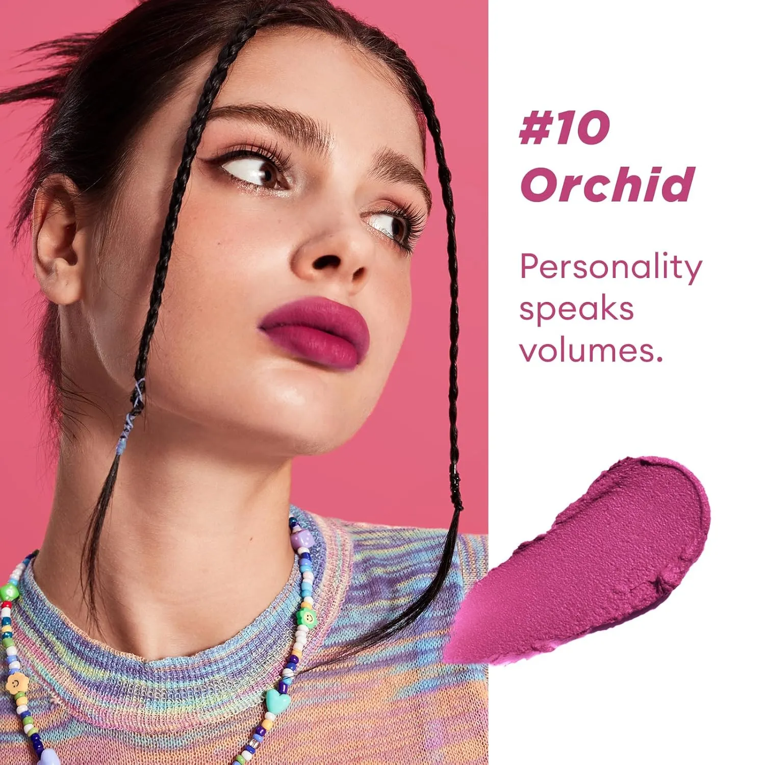 ITY Velvet Matte Finish Lip Stain-Mousse Textured Lip Clay, Pink Shade, Conceals Lip Lines, Rich Pigment Lip Tint Lipsticks, 0.14 oz (4g) in Orchid