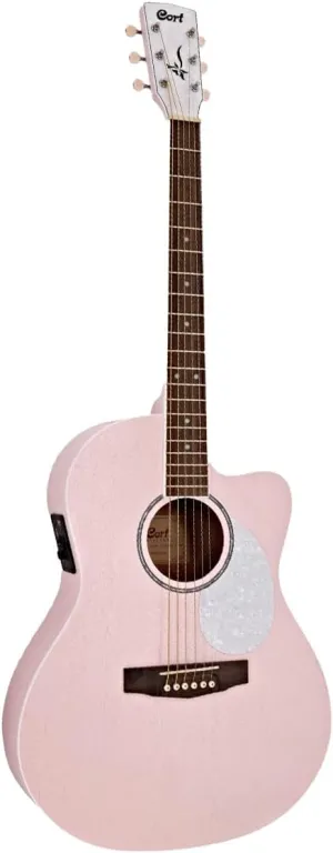 Jade Series Acoustic guitar with preamp and pickup pink Cort Jade-Classic-PPOP Mahogany Laminate 6 Mahogany Laminate