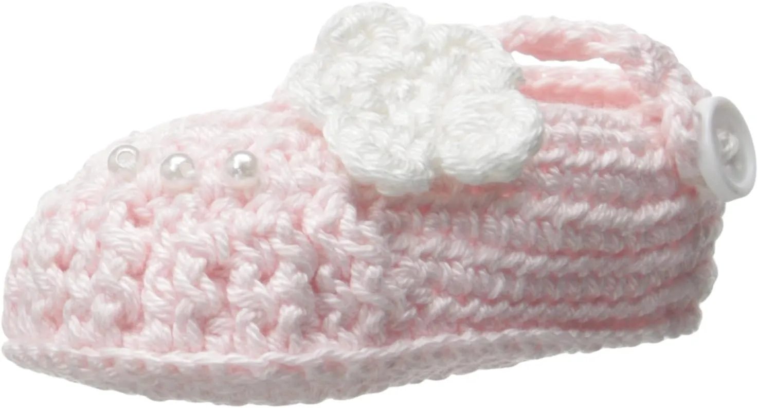 Jefferies Socks Baby-Girls Newborn Delicate Flower Crochet Bootie