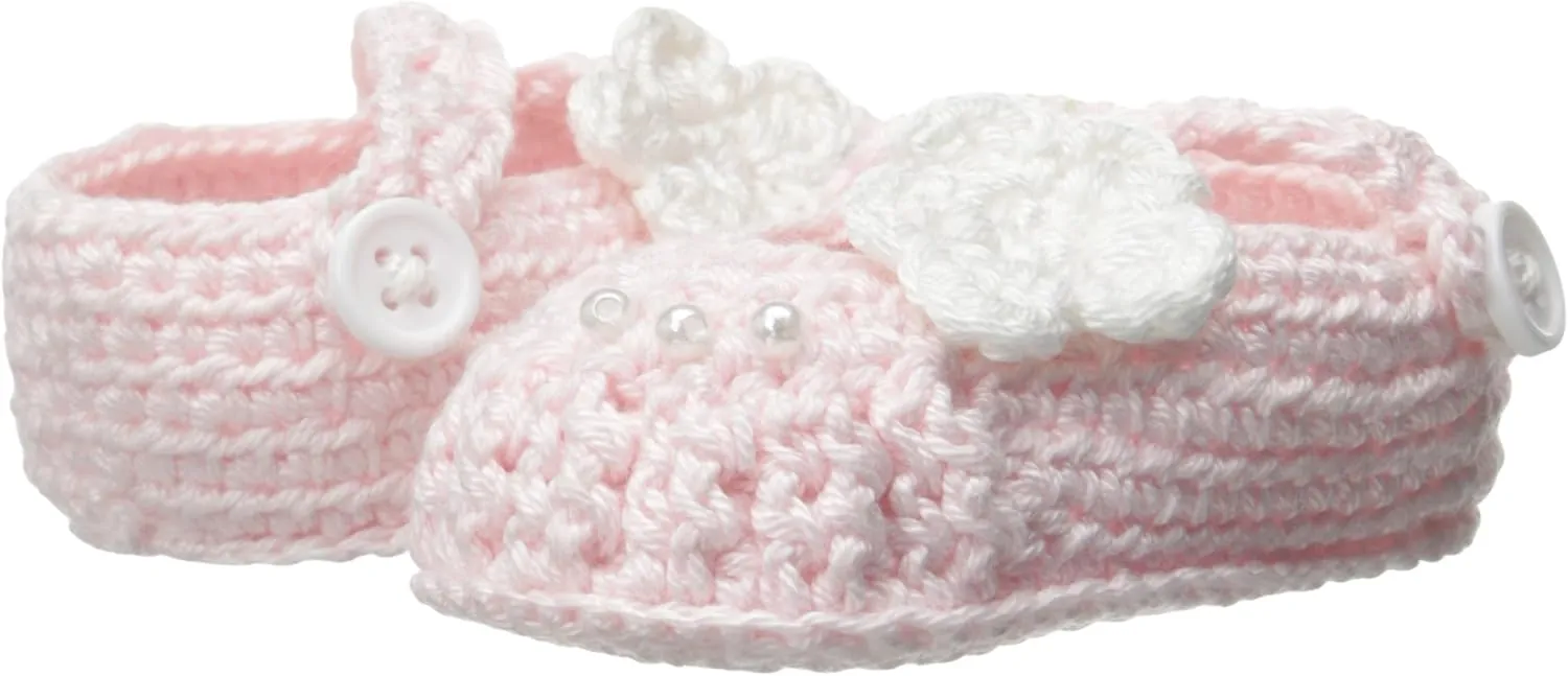 Jefferies Socks Baby-Girls Newborn Delicate Flower Crochet Bootie