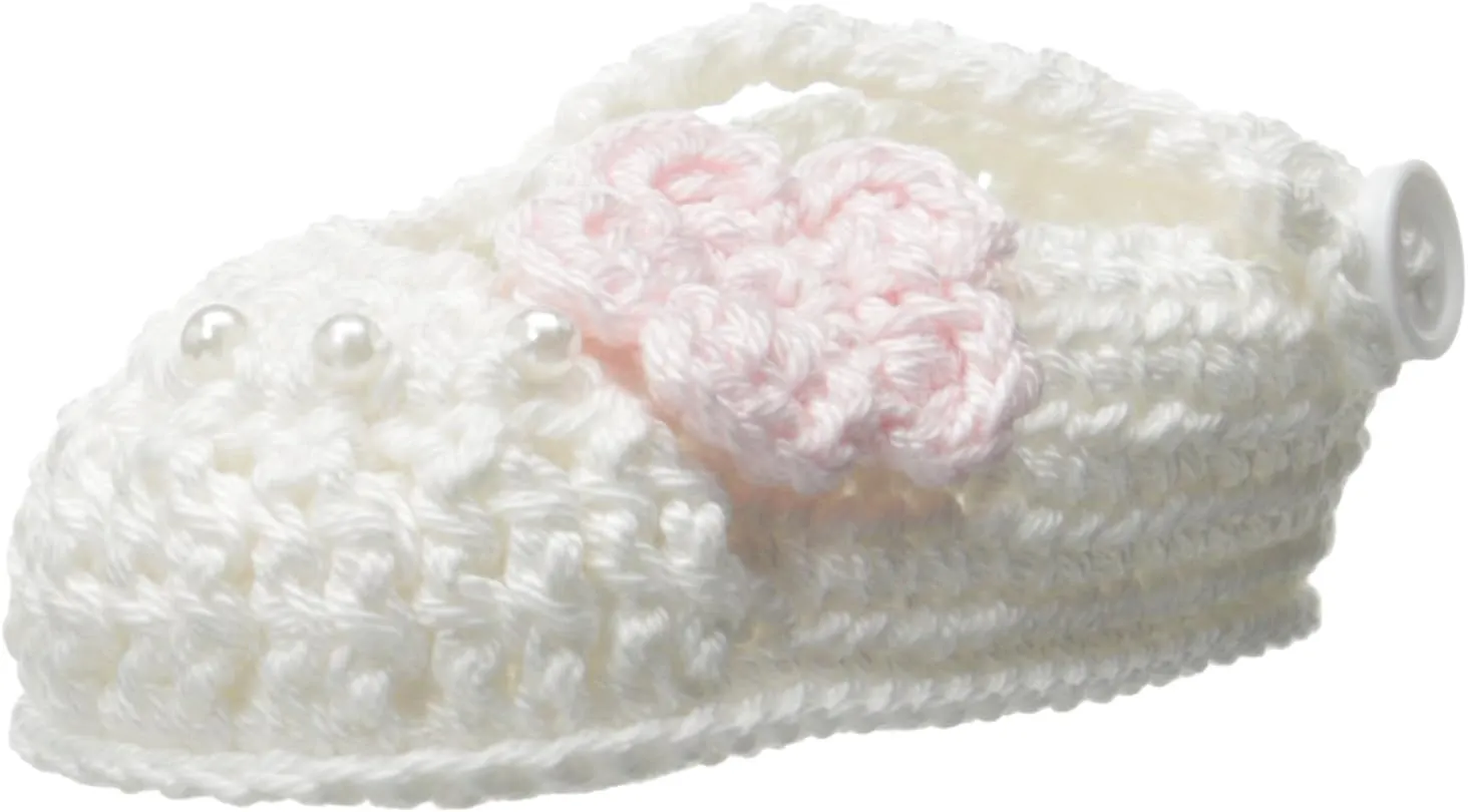 Jefferies Socks Baby-Girls Newborn Delicate Flower Crochet Bootie
