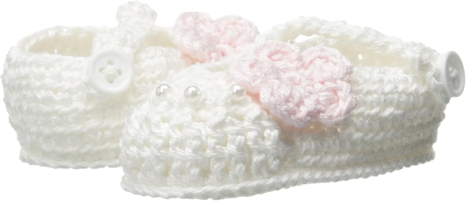 Jefferies Socks Baby-Girls Newborn Delicate Flower Crochet Bootie