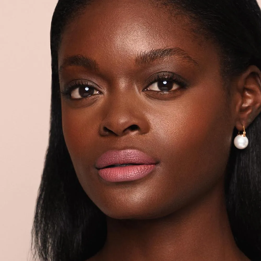Jouer Balm Bouche Demi-Matte Lip-Fé​minité​ - Tinted Lip Balm - Hydrating Lip Tint Long Lasting - Matte Lip Color - Jojoba Seed Oil and Shea Butter Formula