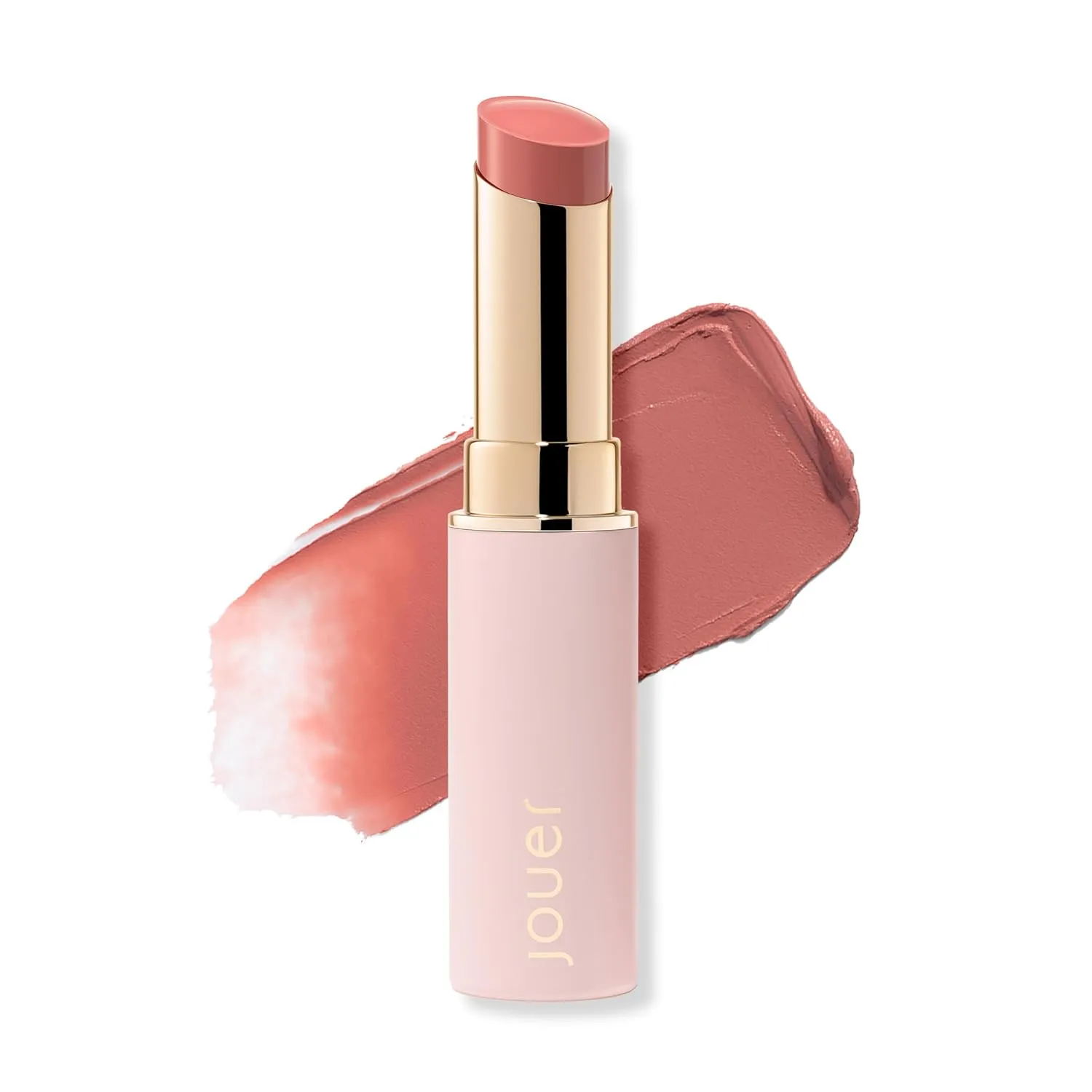 Jouer Balm Bouche Demi-Matte Lip-Fé​minité​ - Tinted Lip Balm - Hydrating Lip Tint Long Lasting - Matte Lip Color - Jojoba Seed Oil and Shea Butter Formula