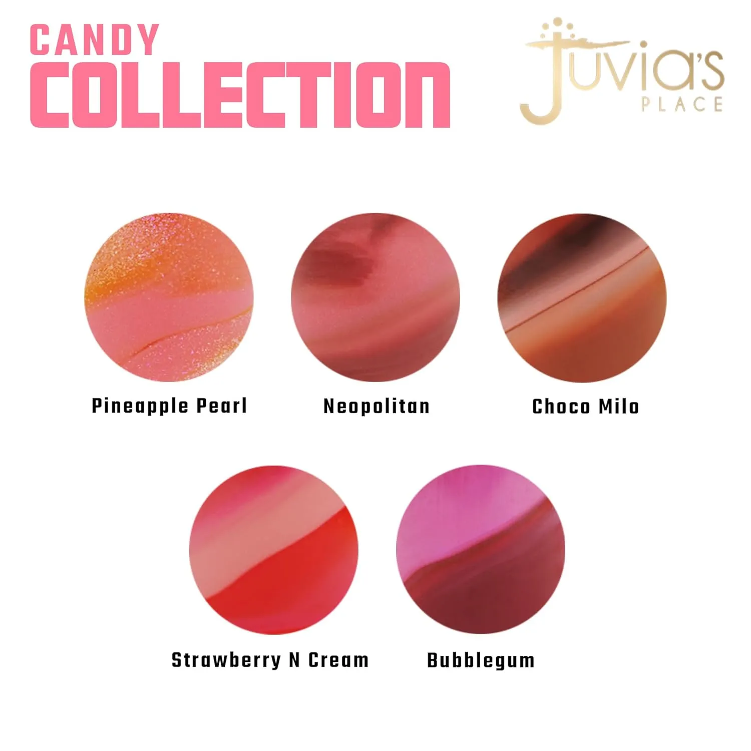 Juvia's Place Candy Shop Lip Gloss: Strawberry N Cream - High-Shine Plumper for a Hydrating & Non-Sticky Glossy Pout, For a Moisturizing and Long-Lasting Creamy Plump & Nourished richly Glow
