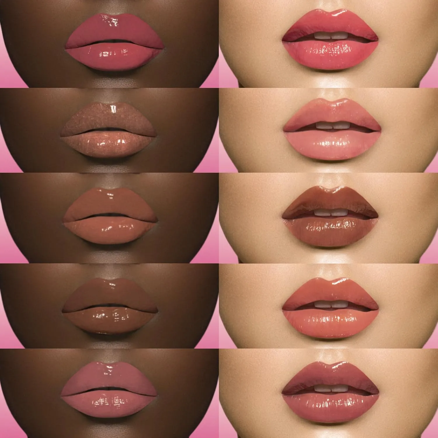Juvia's Place Candy Shop Lip Gloss: Strawberry N Cream - High-Shine Plumper for a Hydrating & Non-Sticky Glossy Pout, For a Moisturizing and Long-Lasting Creamy Plump & Nourished richly Glow