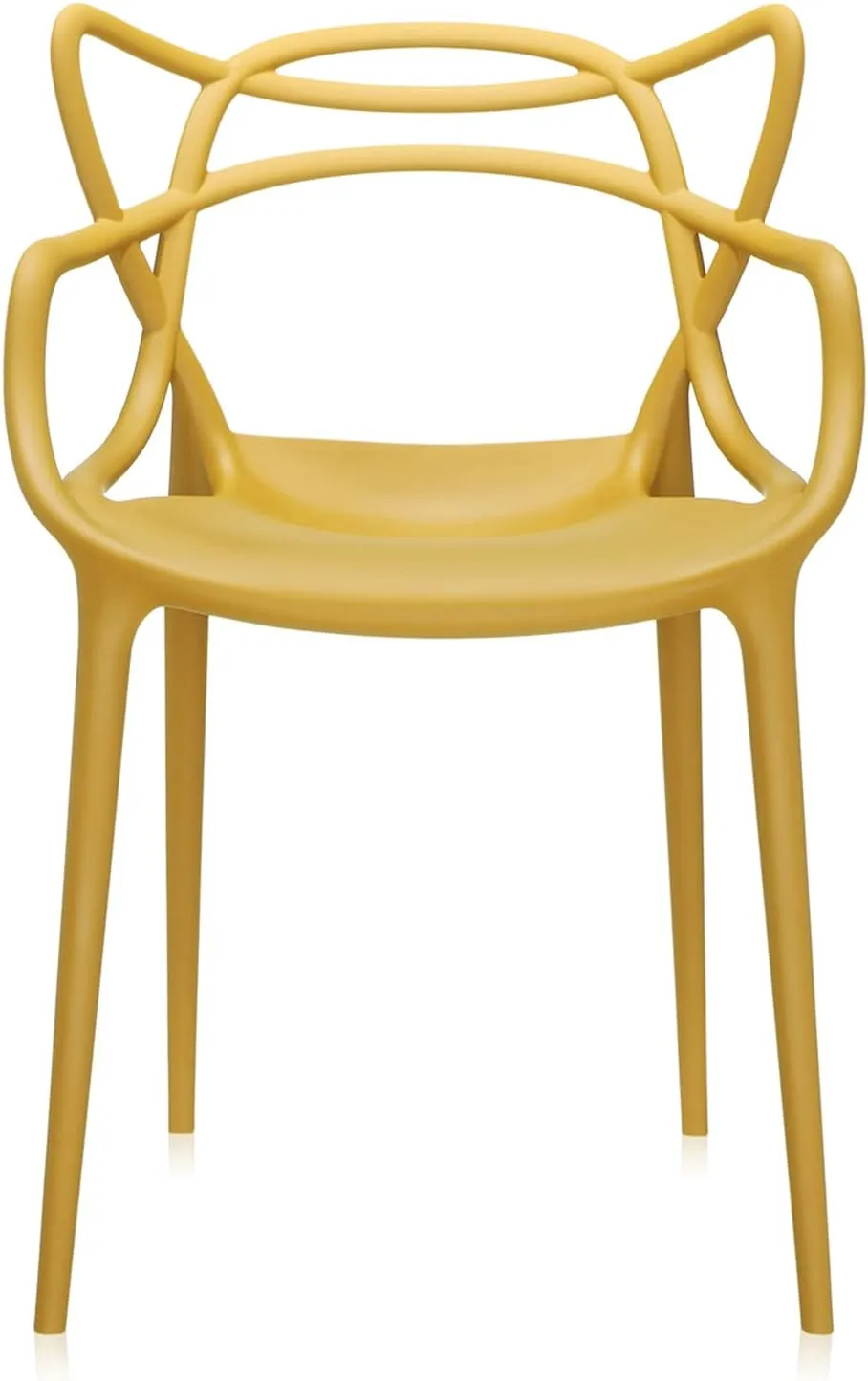 Kartell Masters Chair by Philippe Starck with Eugeni Quitllet, Pack of 2, Matte Mustard