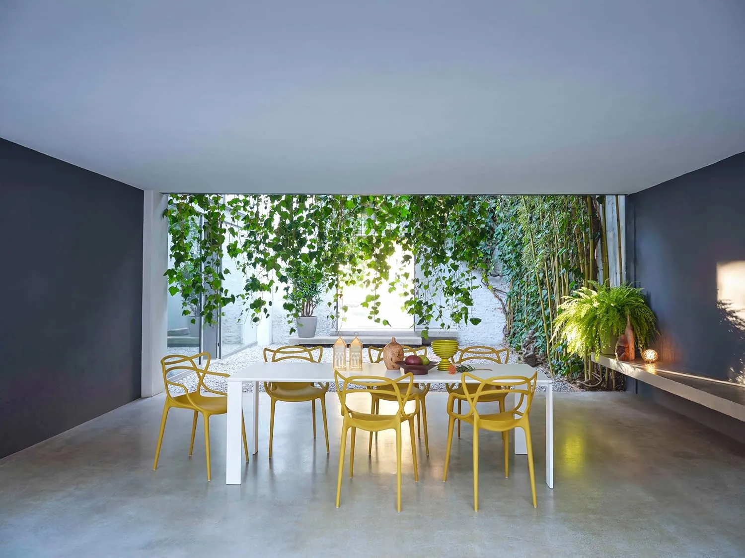 Kartell Masters Chair by Philippe Starck with Eugeni Quitllet, Pack of 2, Matte Mustard