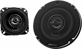 Kenwood KFC-1098RS 4" 2-Way Car Speakers – 220W Peak Power, Acoustic Sound Harmonizer, Sound Field Enhancer, Easy Installation
