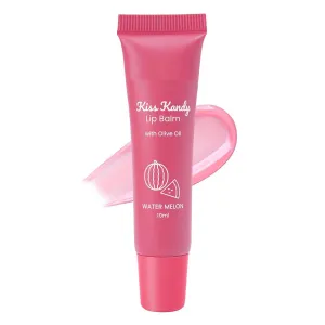 Kiss Kandy Lip Balm with Olive Oil | Moisturising | Non-Sticky | Soft & Smooth Lips | Shade - Water Melon, 10ml