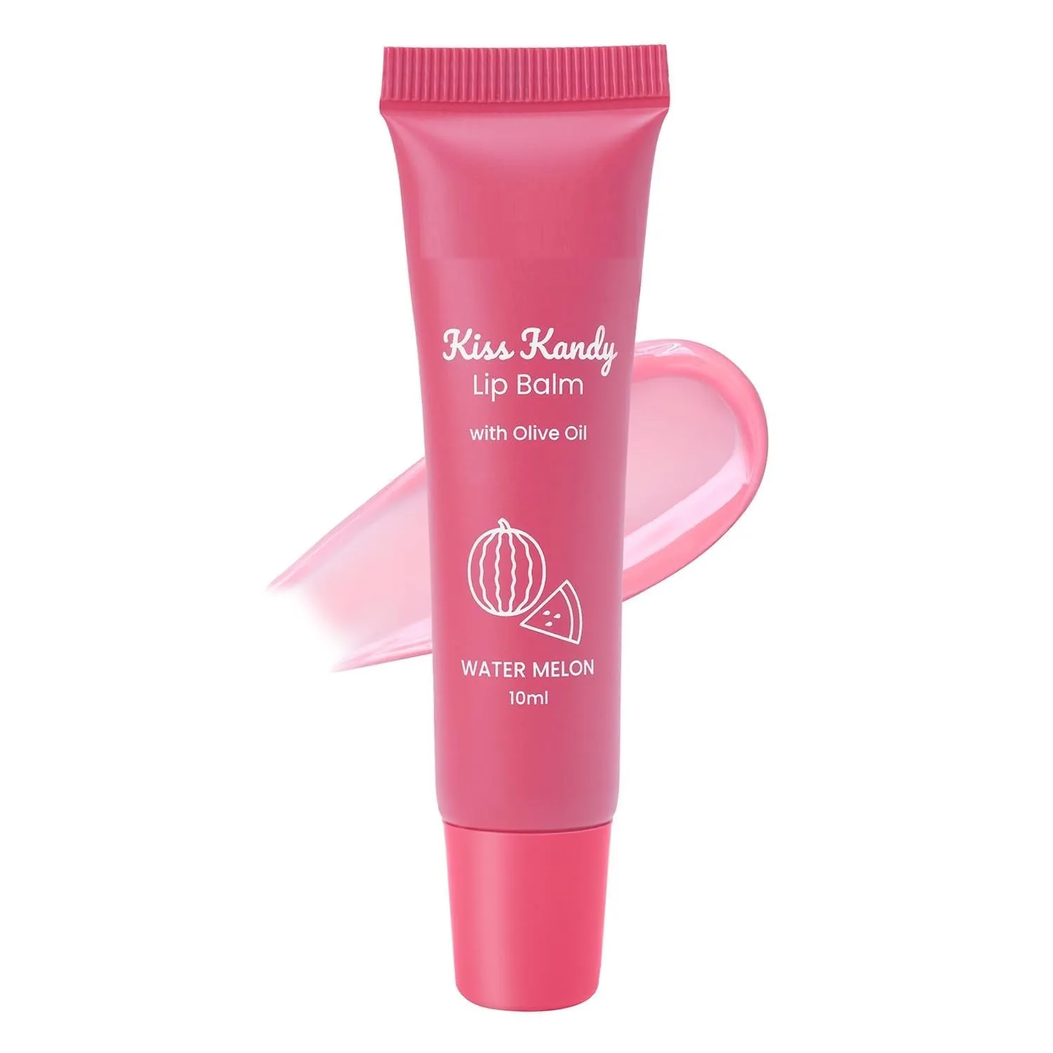 Kiss Kandy Lip Balm with Olive Oil | Moisturising | Non-Sticky | Soft & Smooth Lips | Shade - Water Melon, 10ml