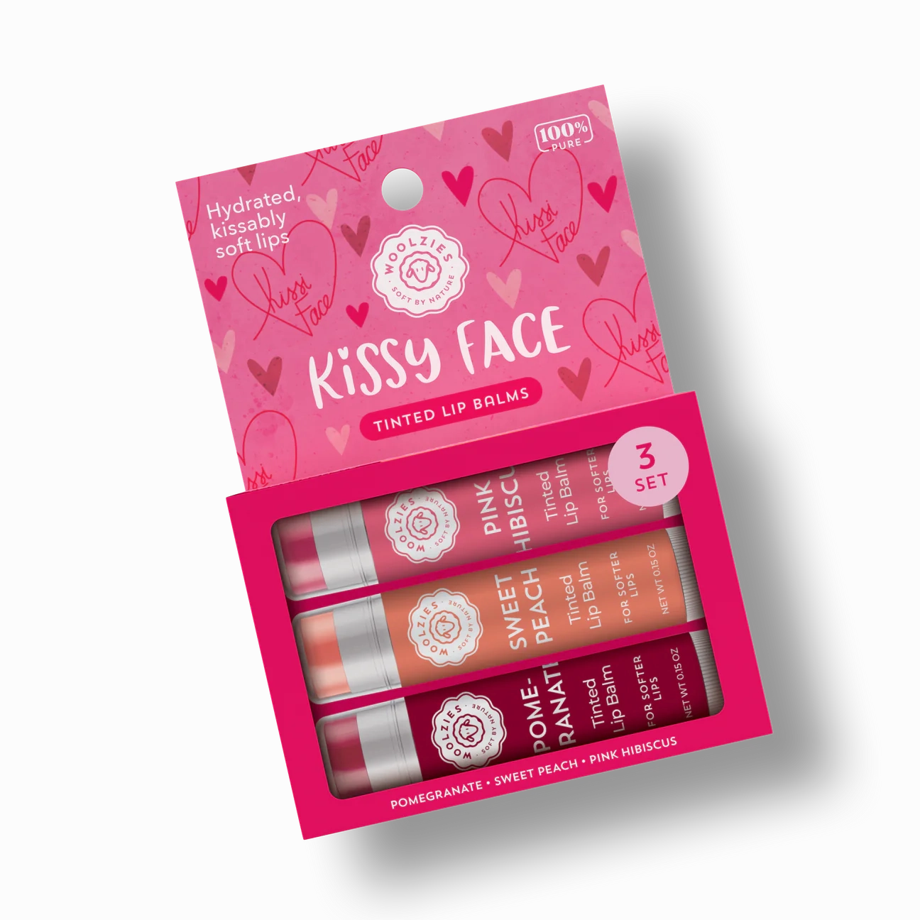 KISSY FACE BELOVED TINTED LIP BALM SET OF 3- WOOLZIES