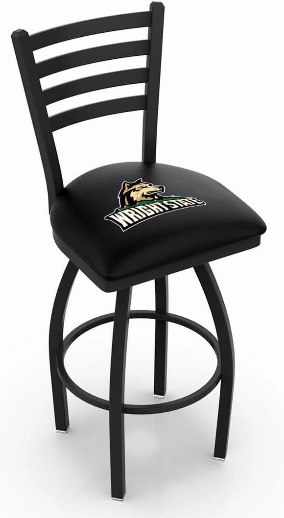 L014 Wright State 30" Swivel Bar Stool with Black Wrinkle Finish