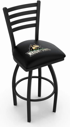 L014 Wright State 30" Swivel Bar Stool with Black Wrinkle Finish