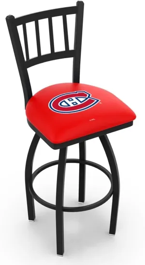 L018 Montreal Canadiens 25" Swivel Counter Stool with Black Wrinkle Finish