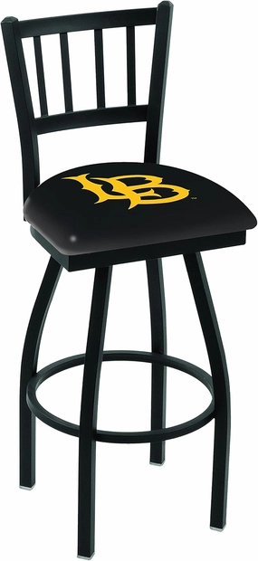 L018 Long Beach State University 30" Swivel Bar Stool with Black Wrinkle Finish