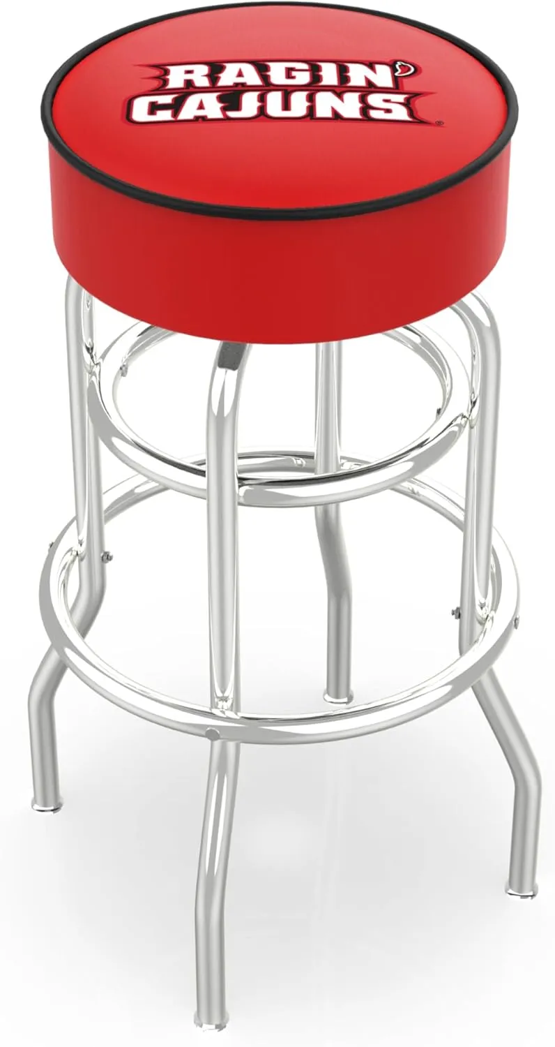 L7C1 Louisiana-Lafayette 25" Double-Ring Swivel Counter Stool with Chrome Finish