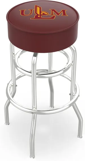 L7C1 Louisiana-Monroe 25" Double-Ring Swivel Counter Stool with Chrome Finish