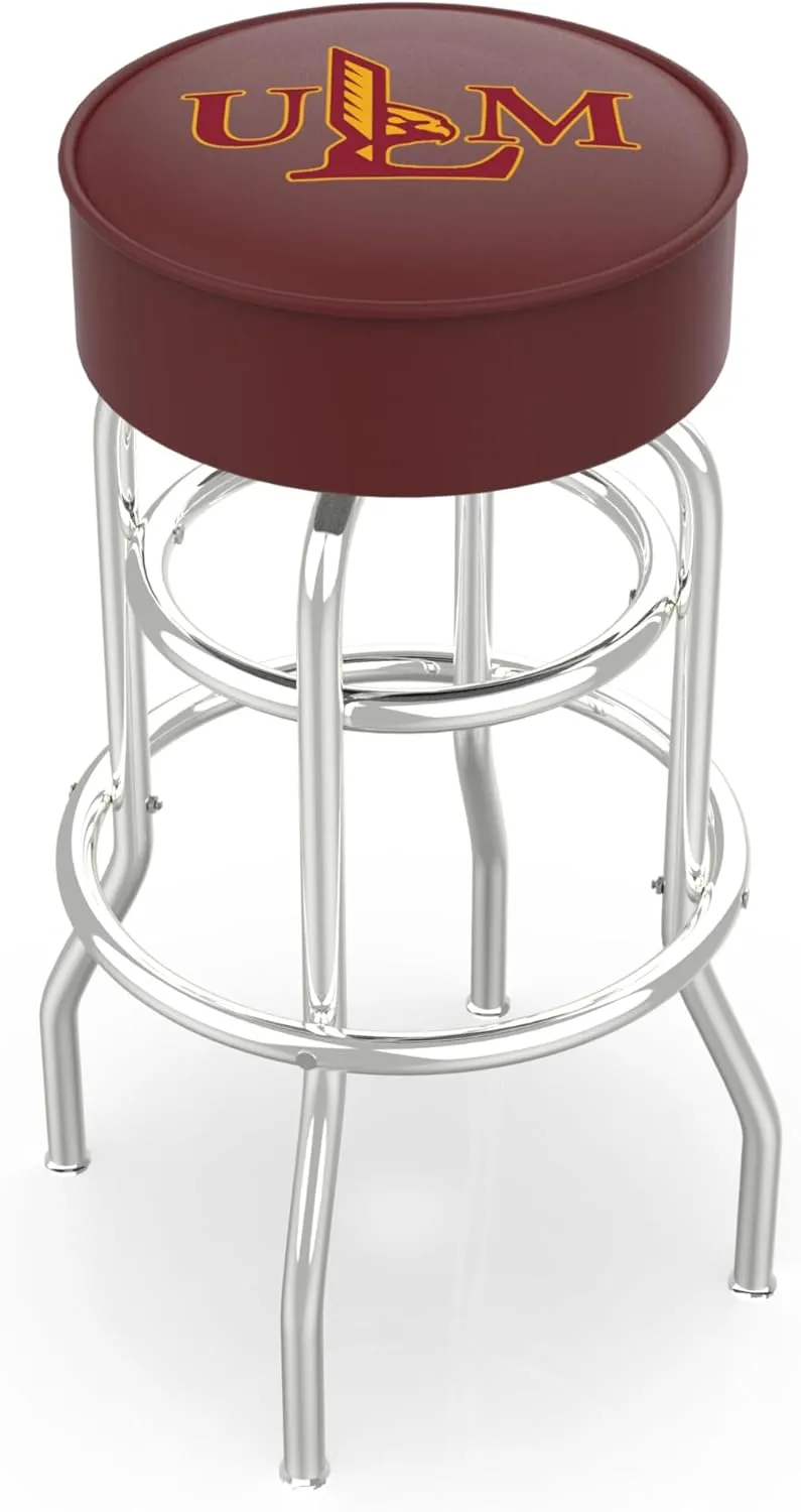 L7C1 Louisiana-Monroe 25" Double-Ring Swivel Counter Stool with Chrome Finish
