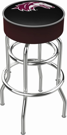 L7C1 Southern Illinois 25" Double-Ring Swivel Counter Stool with Chrome Finish