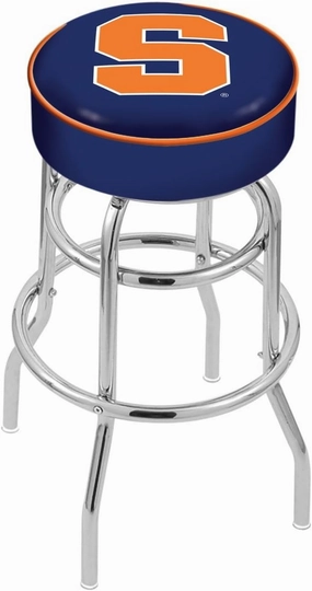 L7C1 Syracuse 25" Double-Ring Swivel Counter Stool with Chrome Finish