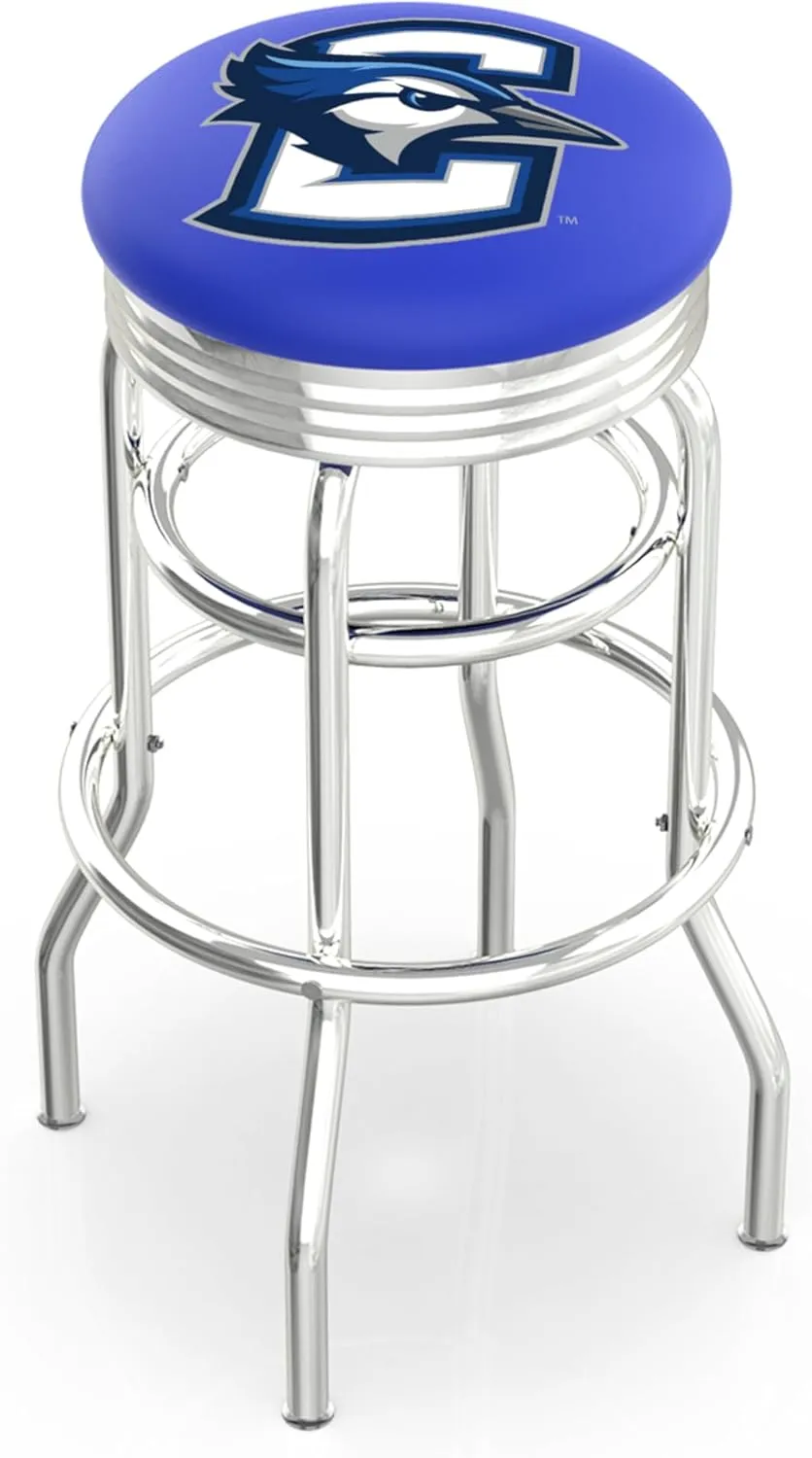 L7C3C Creighton 25" Double-Ring Swivel Counter Stool with Chrome Finish