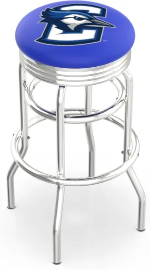 L7C3C Creighton 25" Double-Ring Swivel Counter Stool with Chrome Finish