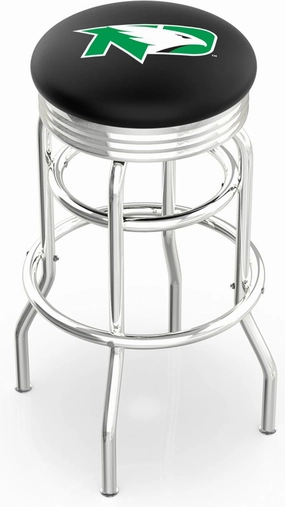 L7C3C North Dakota 25" Double-Ring Swivel Counter Stool with Chrome Finish
