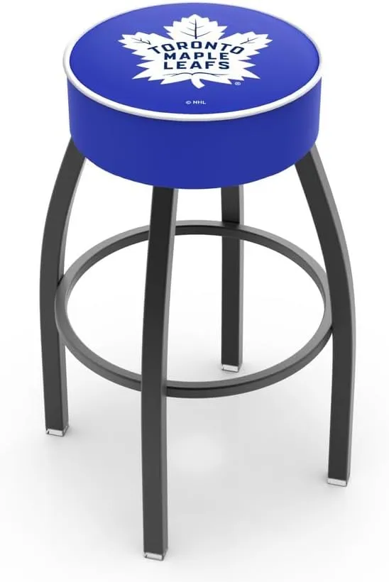 L8B1 Toronto Maple Leafs 25" Swivel Counter Stool with Black Wrinkle Finish