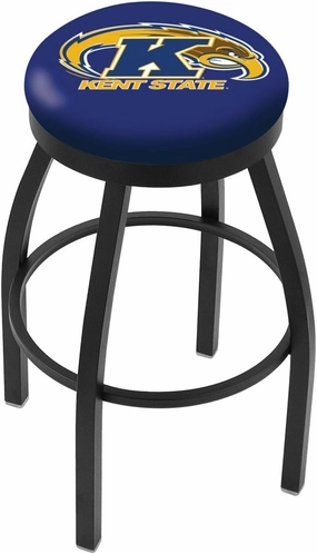 L8B2B Kent State 36" Swivel Bar Stool with Black Wrinkle Finish