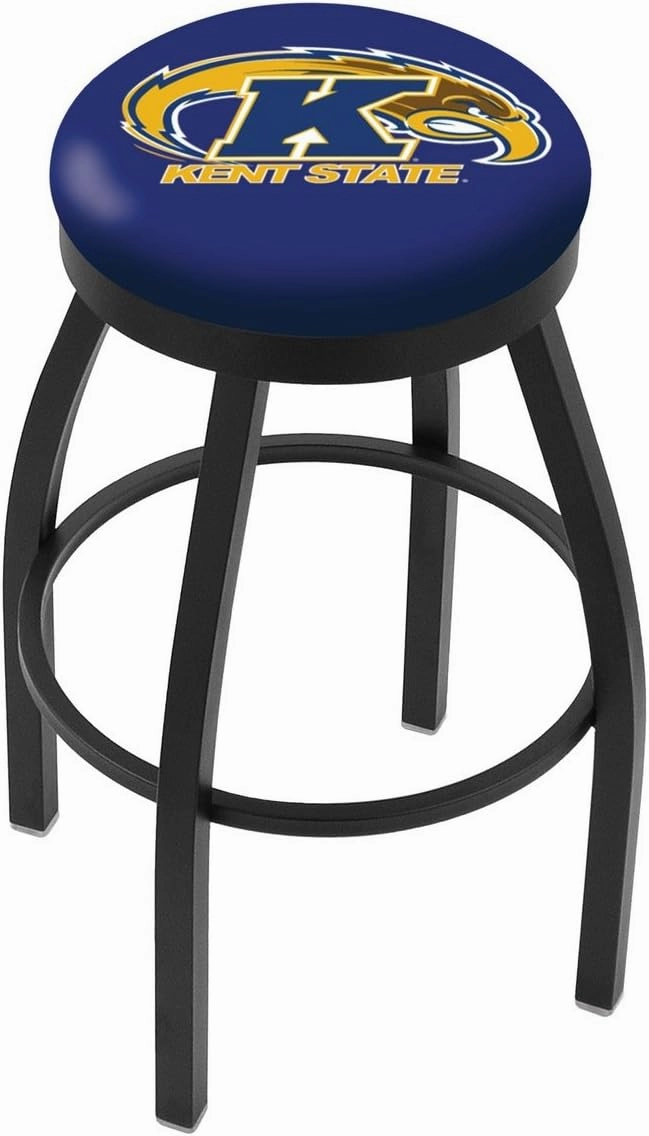 L8B2B Kent State 36" Swivel Bar Stool with Black Wrinkle Finish