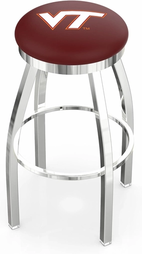 L8C2C Virginia Tech 30" Swivel Bar Stool with Chrome Finish