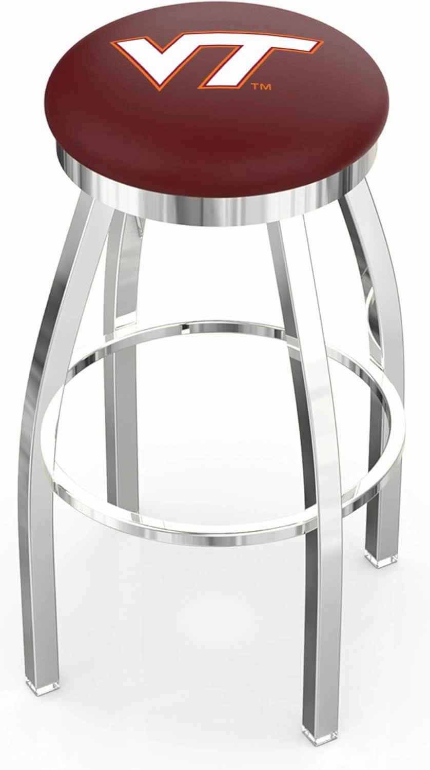 L8C2C Virginia Tech 30" Swivel Bar Stool with Chrome Finish