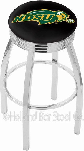 L8C3C North Dakota State 30" Swivel Bar Stool with Chrome Finish